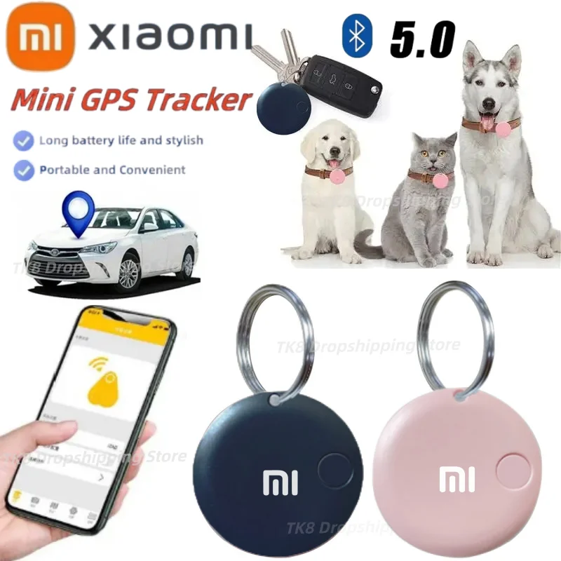 Xiaomi GPS Tracker Bluetooth 5.0 Air Tag Dispositivo GPS anti-smarrimento Monitoraggio auto per IOS Android Mini Smart Finder Locator Accessorio