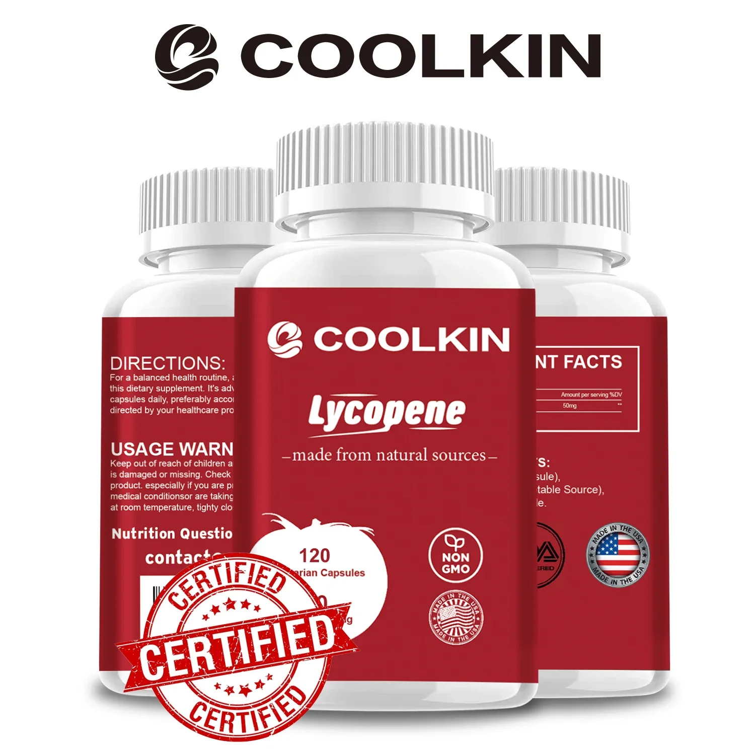 

Lycopene 50 Mg - Heart Healthy Supplement with Antioxidant Properties That Help Neutralize Harmful Free Radicals in Cells Supple