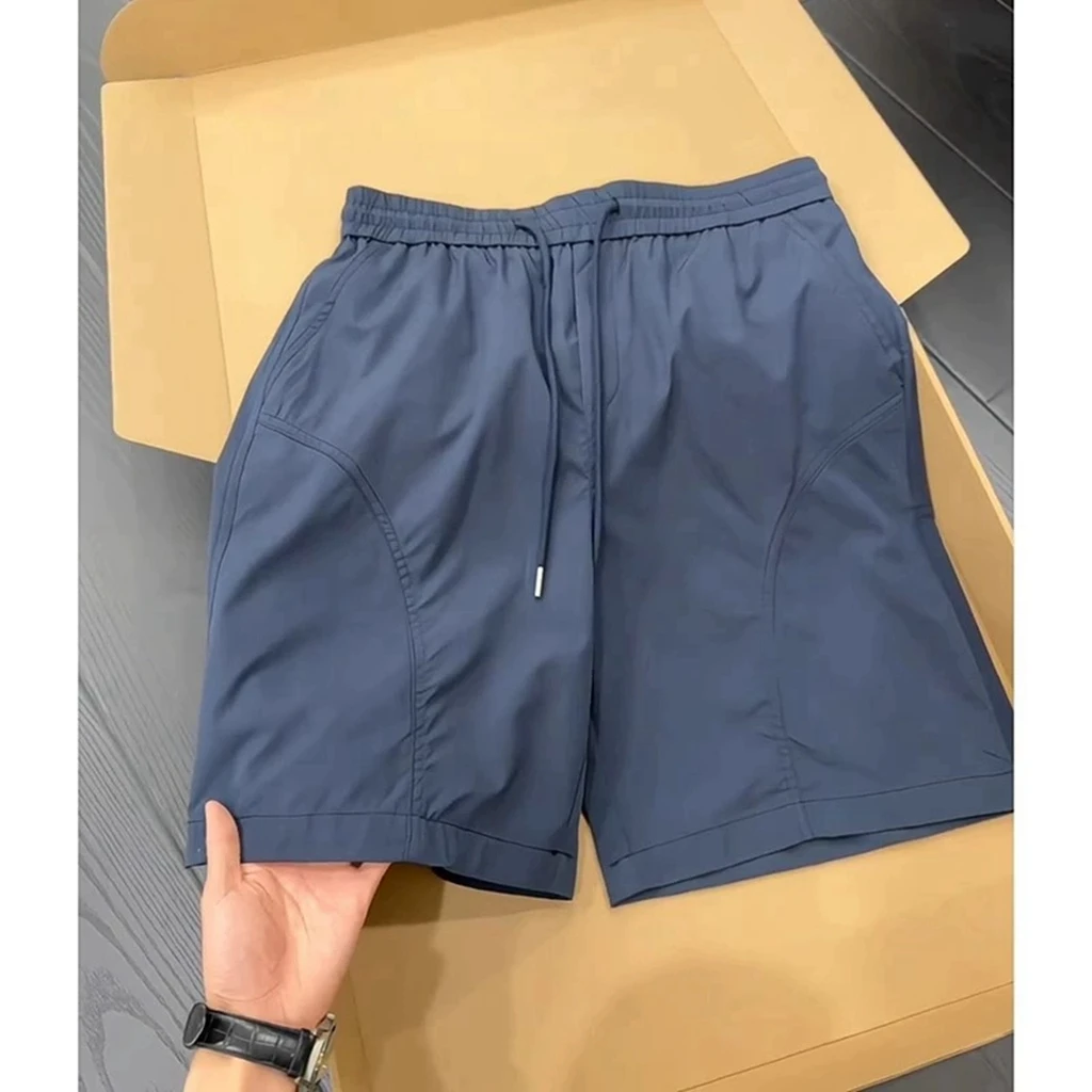 Sports shorts for men summer nylon quick drying half length pants track and field running diagonal cut five inch assault pants