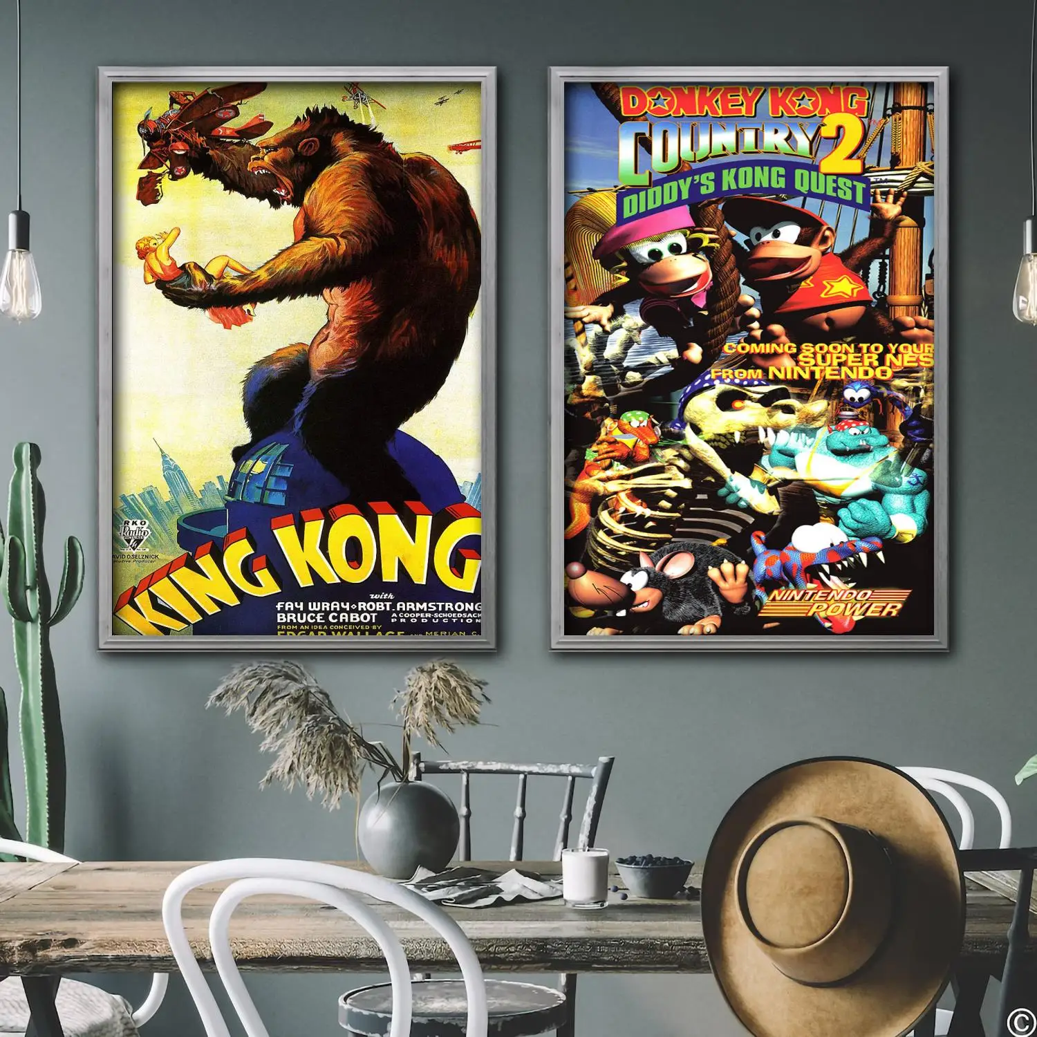 

donkey kong video game Decorative Canvas Posters Room Bar Cafe Decor Gift Print Art Wall Paintings