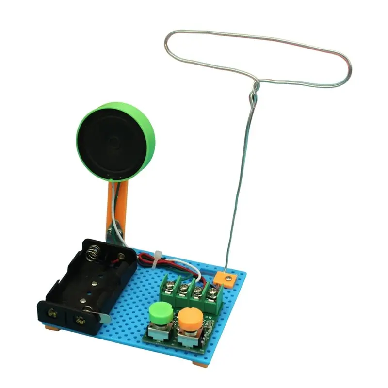 

AT82-Student Science Experiment Kit DIY Retro FM Radio Kit No Solder STEM Electronic Project Sound Activated LED
