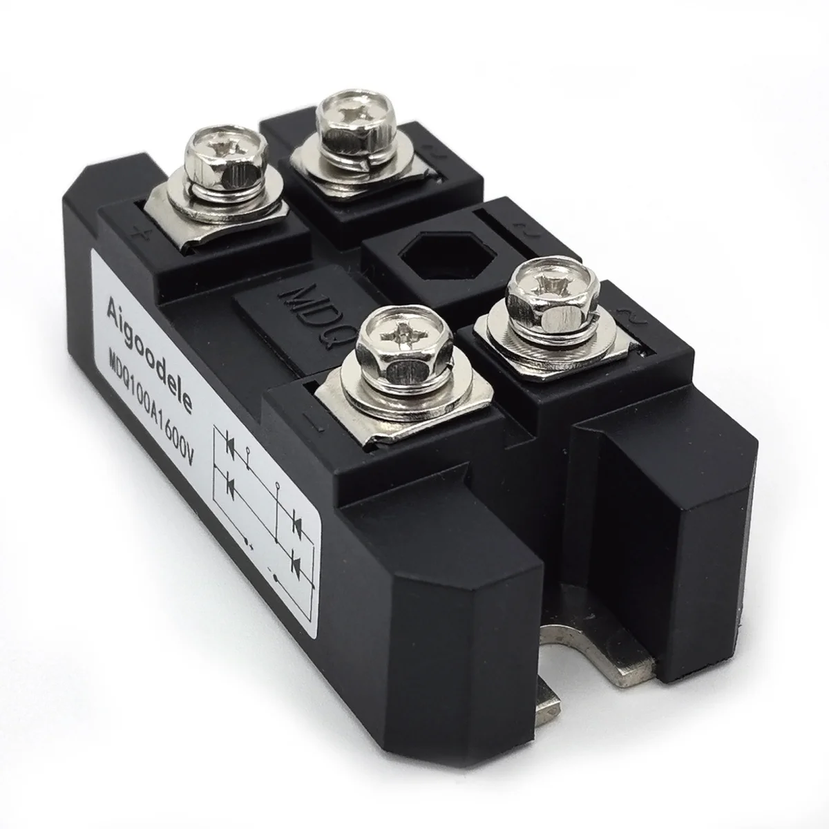 MDQ Series Single Phase Bridge Modules MDQ100A 100A Amp 1600V 1-Phase Diode Rectifier Radiator Copper Base