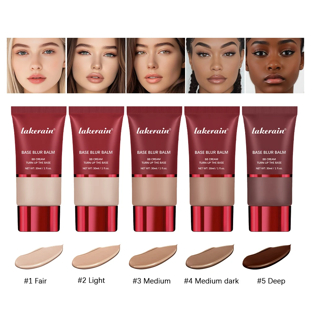 Base para borrosión, 5 colores, larga duración, 24H, Control de aceite, suave, mate, equilibrio, brillo, Base, bronce, cosméticos, maquillaje