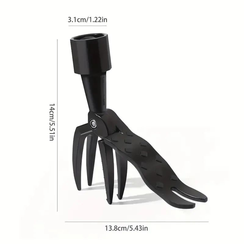 Imagem -06 - Stand up Aluminum Alloy Weed Extrator Garra Manual Weeding Cabeça Substituição Jardim Escavação Grama pá Ferramenta Root Remover Acessório