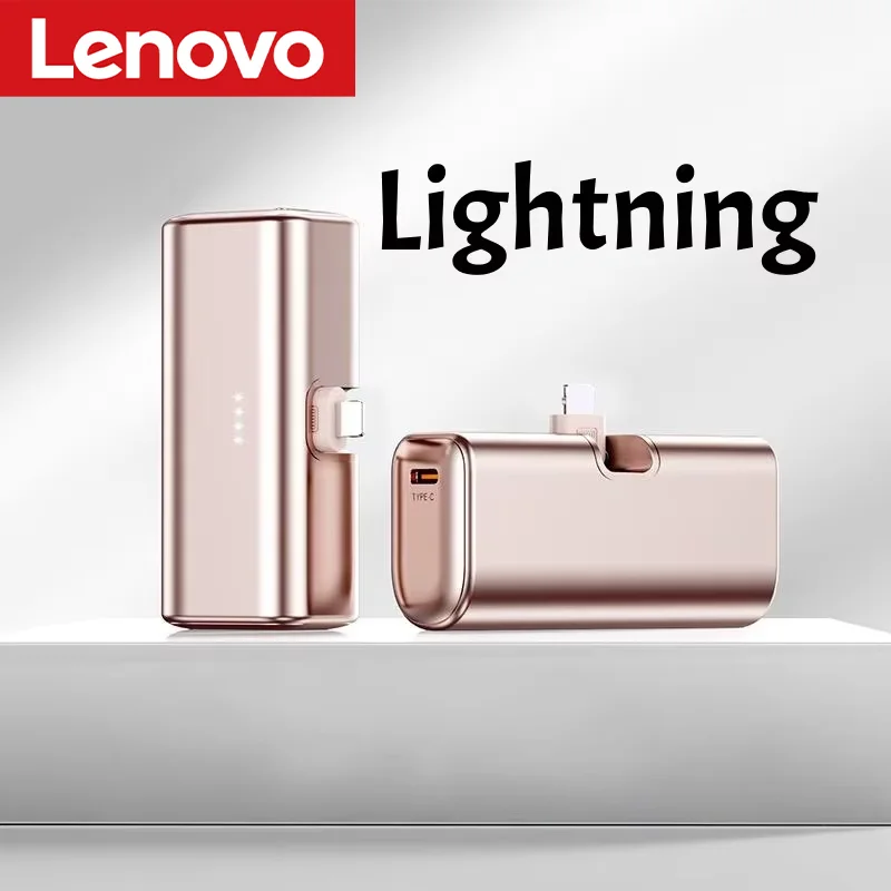 Lenovo 22.5W Snelladen 500000mAh Mini Draagbare Oplader USB-C Powerbank Geschikt voor iPhone 16/15 Serie en Android Apparaten