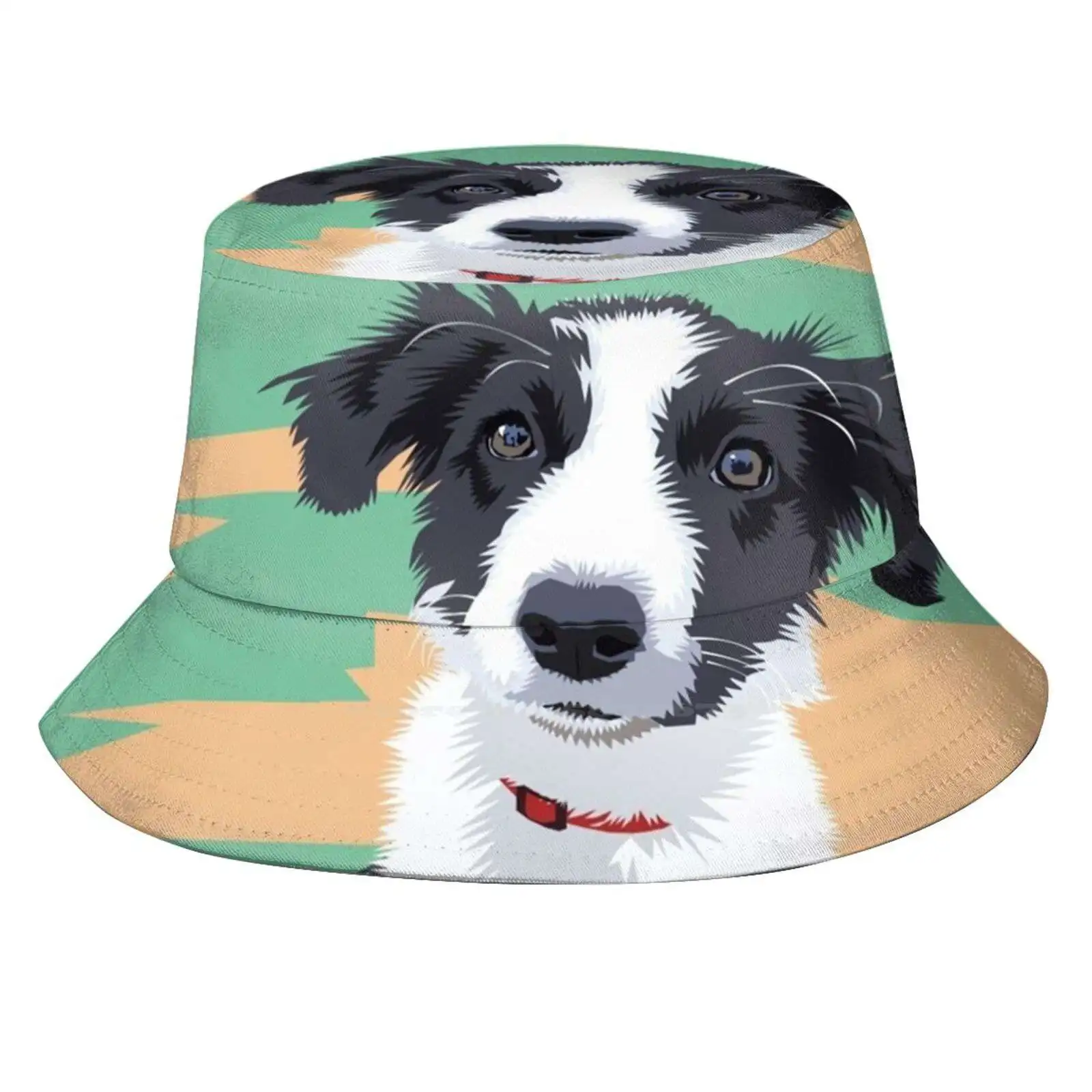 Rosie Print Bucket Hats Sun Cap Rosie Puppy Dogs Puppies Cute Vector Pets Animals Matt Mawson