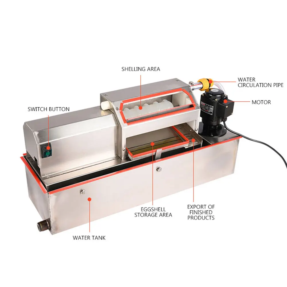 Fully Automatic Quail Egg Peeling Machine Quail Egg Sheller Water Circulation Peeling Machine Food machine