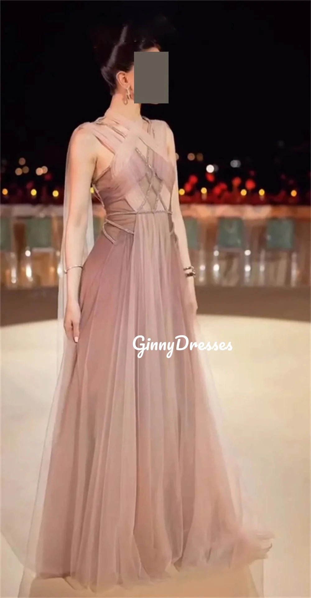 

Вечерние платья Индивидуальные без рукавов А-силуэта длиной до пола Роскошные вечерние платья Бисер на молнии Вечерние платья