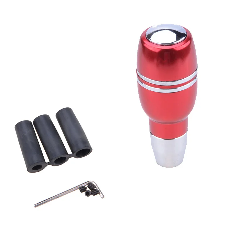 

Универсальная автомобильная ручная ручка переключения передач, рычаг автоматического переключения передач из алюминиевого сплава AT MT с 3 адаптерами