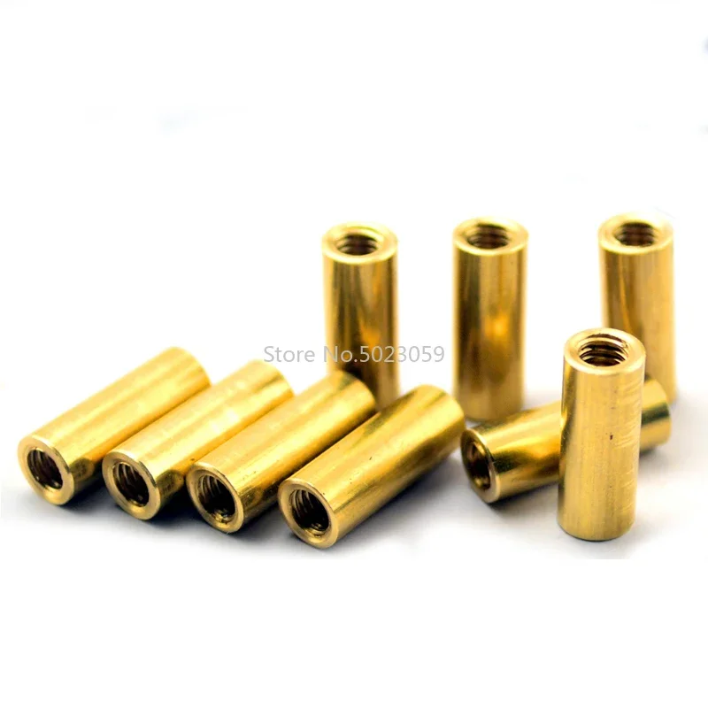 10 pieces brass Connecting pipe rivet Cheese M3 M3.5 Thread Diy Knife material Making knife Handle screw Cylindrical Nuts