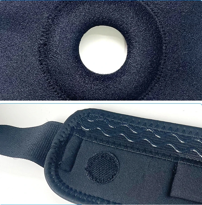 XL-8XL Große Sport-Kniebandage mit verstellbarem Riemen, Silikon-Feder-Kniestütze, Patella-Schutz, Knieschoner zum Laufen, Wandern – Detail 11