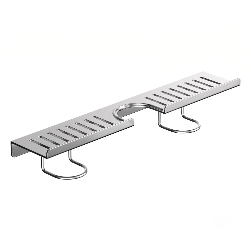 For Kitchen Bathroom Sink Organizer Shelf Stainless Steel U Shape Design for 50 x 11.5 x 6.5 cm Strong Load Capacity