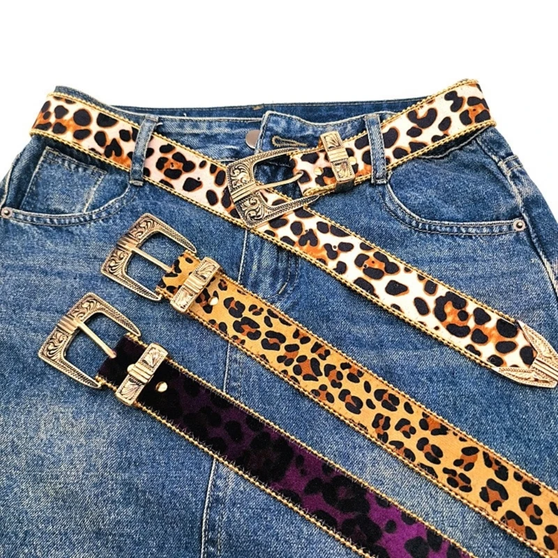 

Fashion Leopard Belt Engraved Waist Belt Women Decorative Belt for Pants Dress Drop Shipping