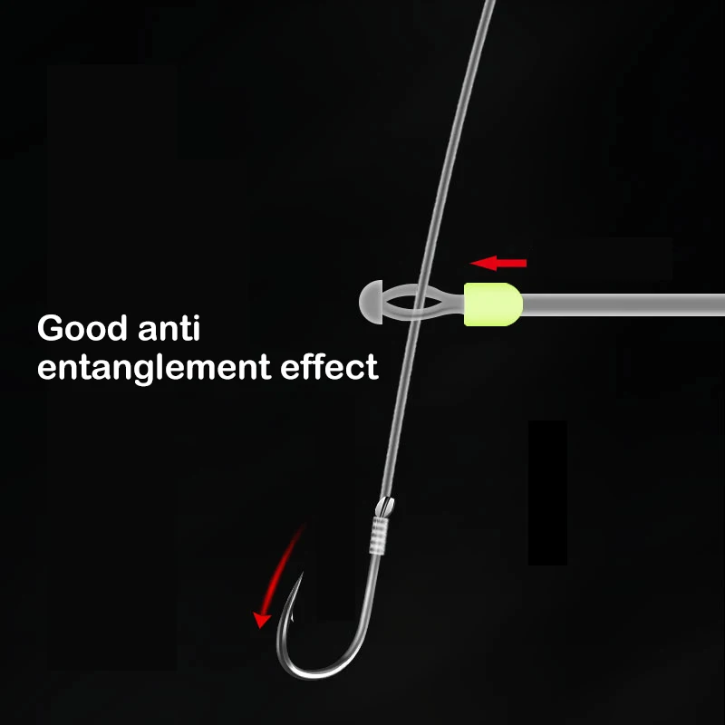 10 قطعة خطاف صيد مزدوج مسافة ثابتة الفاصل خط الصيد فاصل موصل خطاف الصيد مكافحة التفاف الفاصوليا سيليكون معالجة الملحقات #4