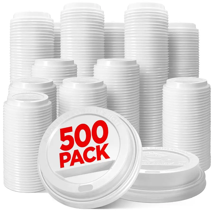 

Coffee Cup Lids Disposable Coffee Lids for 8, 10, 12, 16, 20, amp 24 oz Paper Cups, Dome for ToGo Beverages, Expresso, Tea, Hot