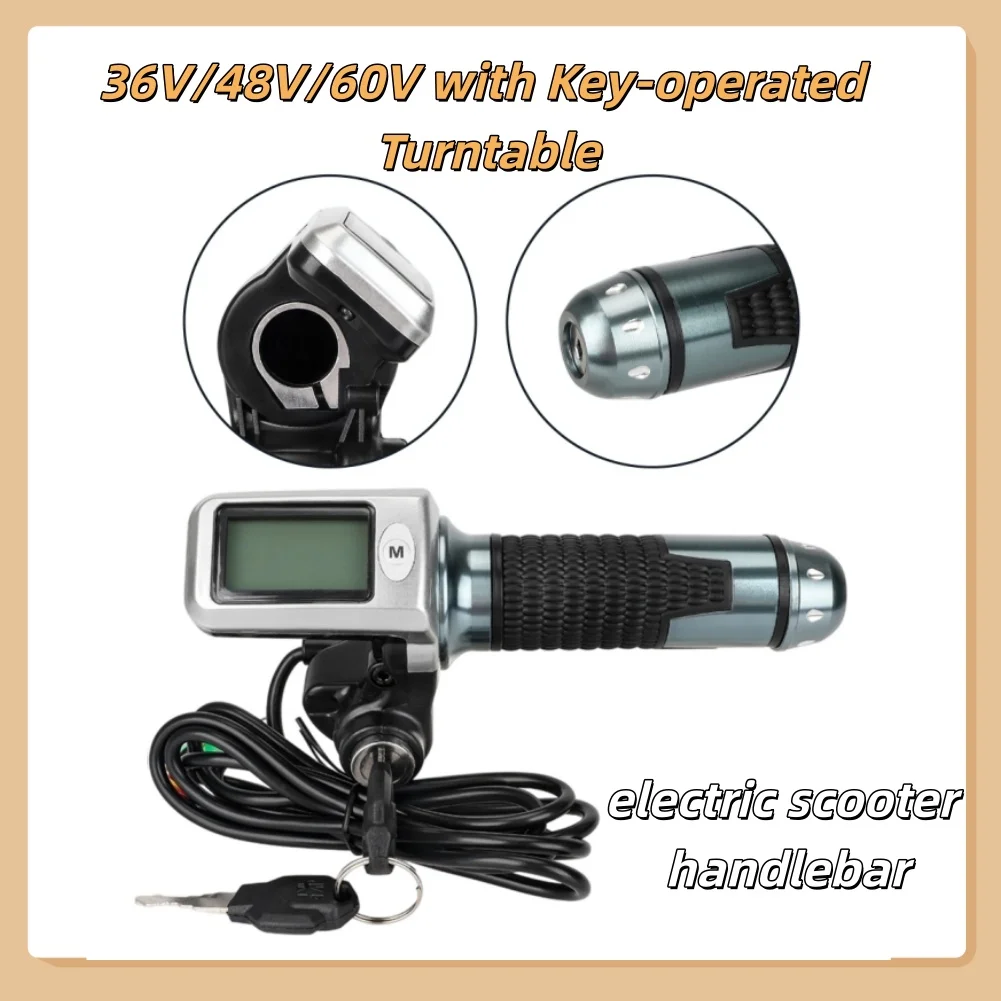 

Регулятор скорости для электросамоката 36В/48В/60В с поворотным дросселем и ключом, для такси-велосипедов, с ЖК-дисплеем