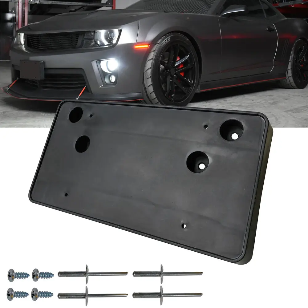 

For 2010-2013 Chevrolet Camaro Front Bumper License Plate Mount Bracket Holder