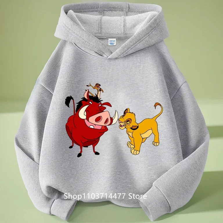Sweat à capuche + pantalon pour enfants 2 pièces printemps et automne dessin animé roi Lion ensemble de vêtements pour enfants #4