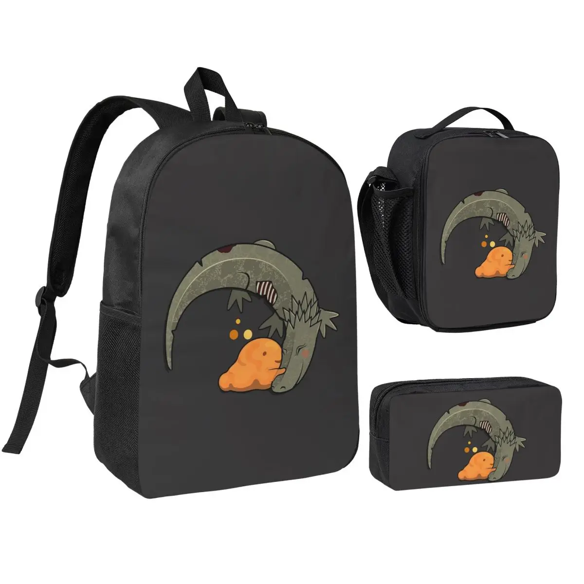 

SCP 999 SCP 682 SCP Foundation Backpack Boys Girls BookBag School Bag Shoulder Bags 3ps Insulated Lunch Bag Pencil Case