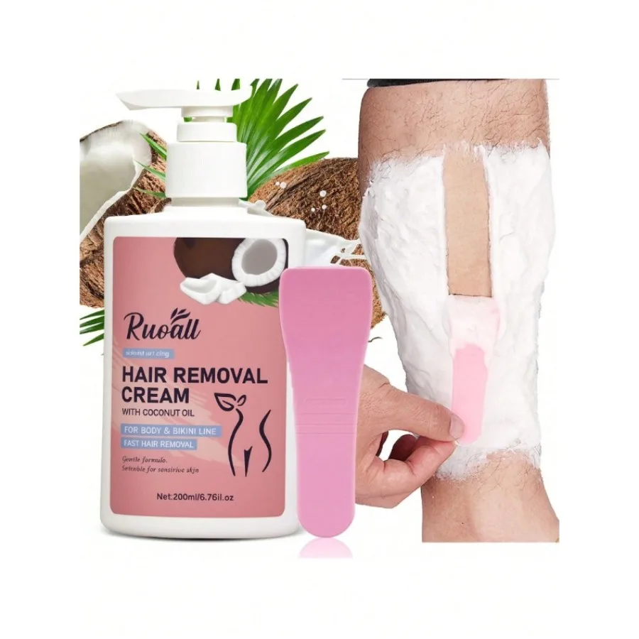 1 Pc Women Coconut Hair Removal Cream Gentle Depilatory Cream For Body Face Armpits Reduce Redness Sensitive Skin Friendly