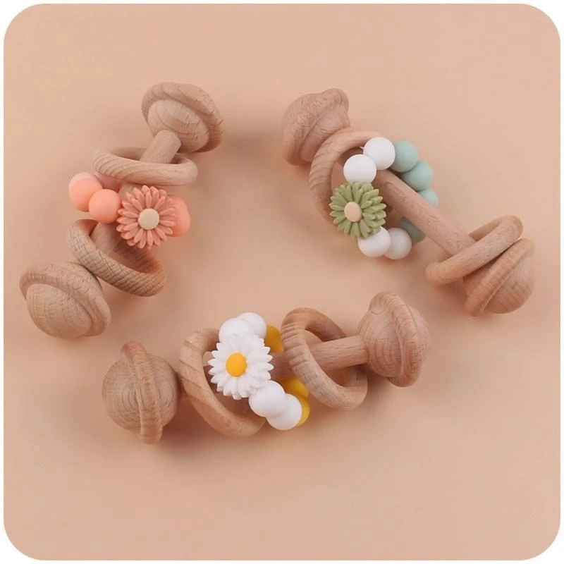 Woods Rattle ของเล่นเด็กของเล่นเด็ก GYM แหวนของเล่นอาบน้ำทารก 15UB