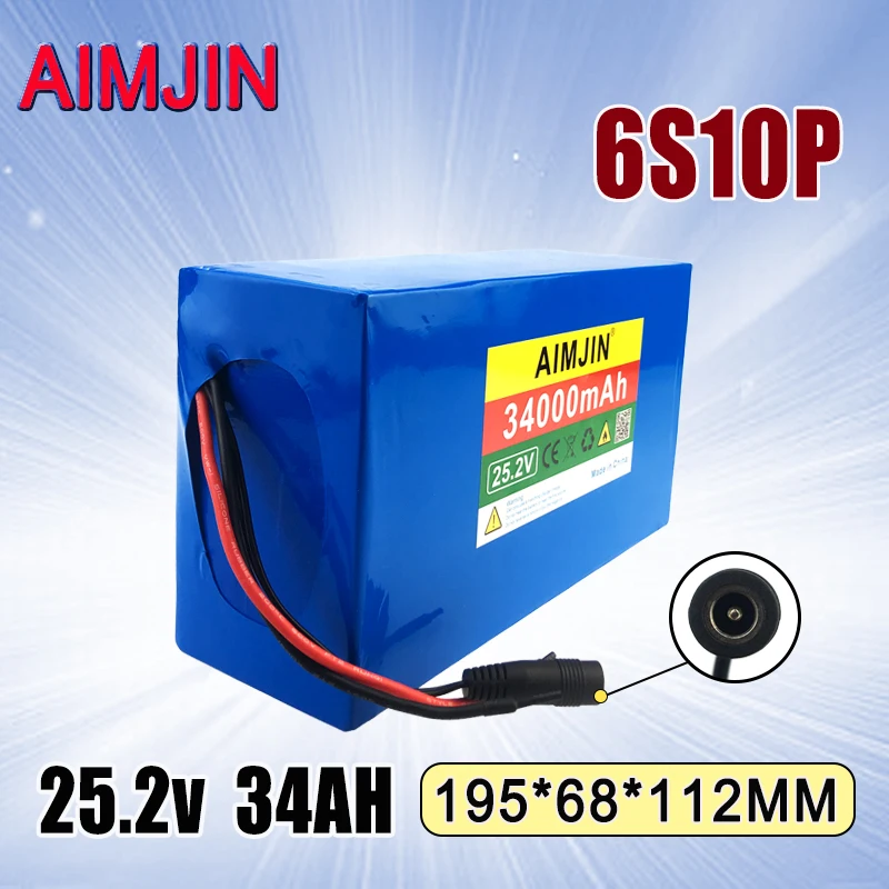 

25,2 v 34000mAh 6S10P 18650 литиевый аккумулятор 34Ah