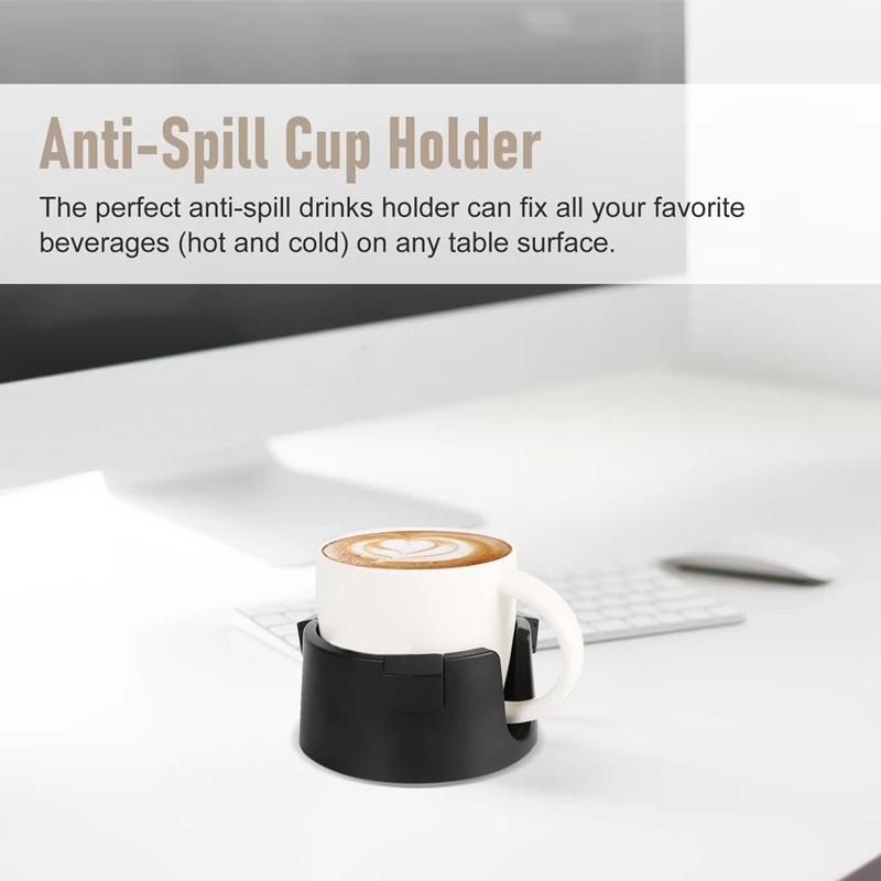 Anti-Spill Cup Holder Drink Coaster Fits Drink For Cars Home Office Outdoors Car Interior