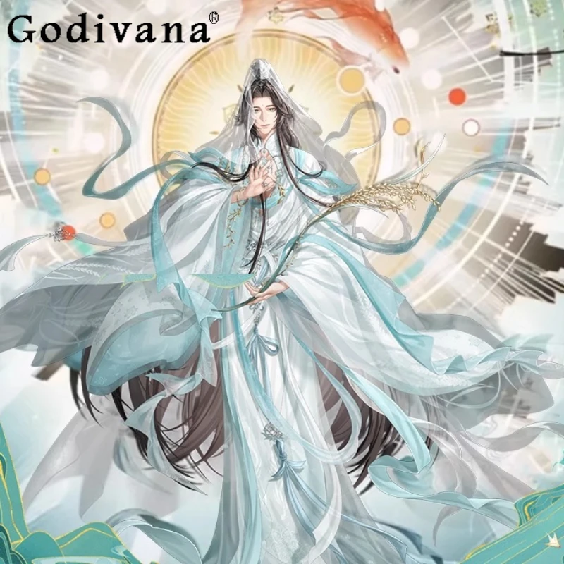 Yuan Carnevale Costume Cosplay Donna Copricapo bianco Accessori Cos Party Outfit Abbigliamento da strada femminile Abiti da festival