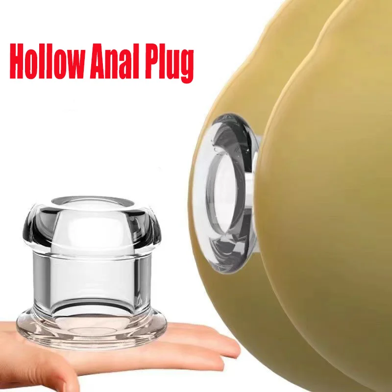 Factory Sales Hollow Anal Plug with Stopper Expander Tunnel Butt Plug Anus Dilation Enema Anal Sex Toys For Women Men Adults 18