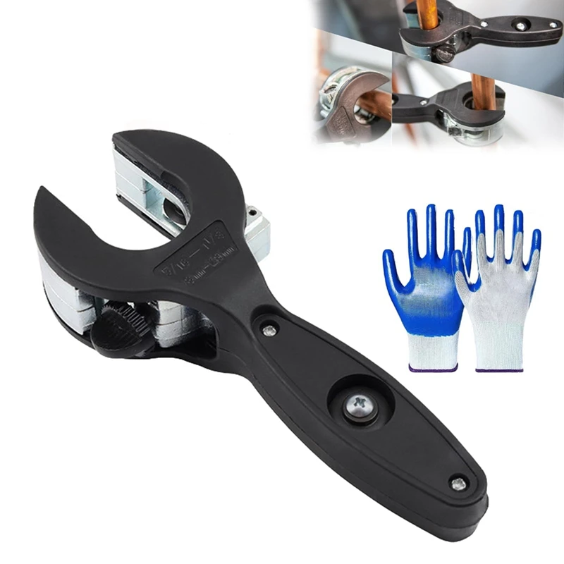 Abkj-ratcheting Tubing Cutter, 2 In 1 Close Quarter tabung Compact Cutter, Ratcheting PVC Cutter, Tubing Cutter 1/4In sampai 7/8In