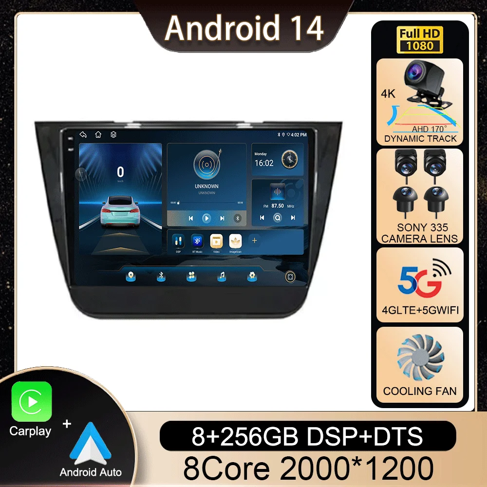 

DSP Android 14 For MG ZS 2014-2017 Car Audio Player 4G Wifi Carplay Video Multimedia Autoradio Stereo