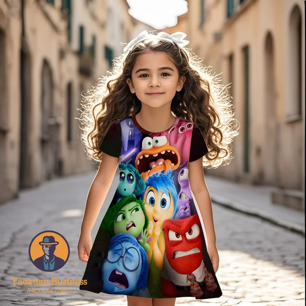 

Inside Out 3D Dress Kids Teens Girls Cartoon Print New Summer Best Selling Trendy Fashion
