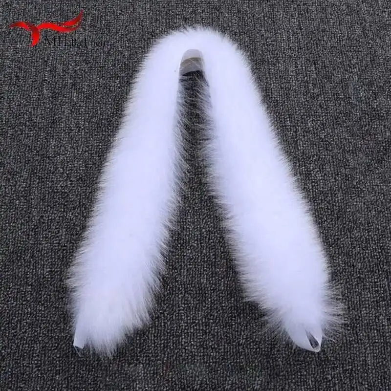 Natural Fur Scarf Luxury Winter New Real Fox Fur Collar Men Women Fashion Coat Collar Shawl 70*10CM Can Be Customized
