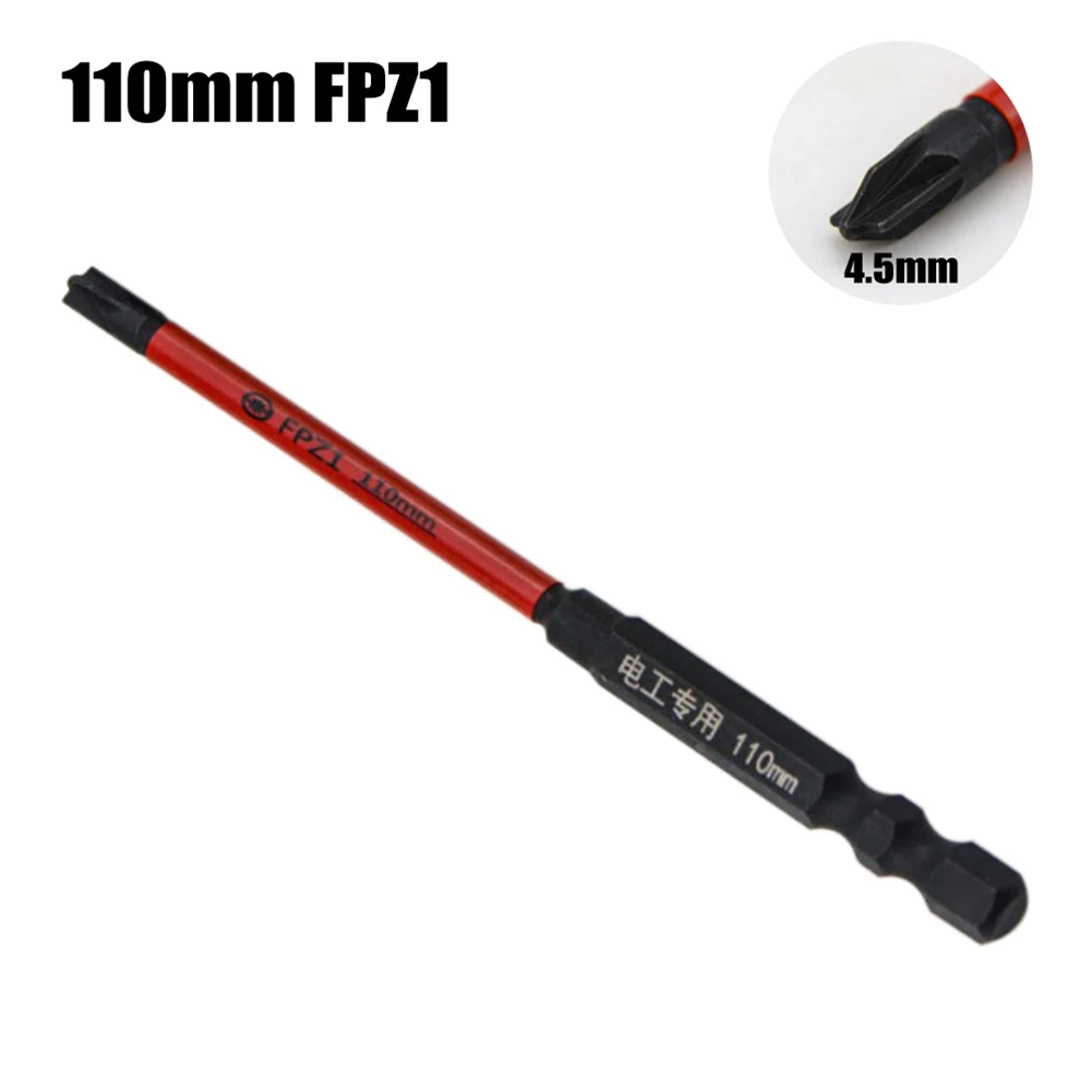 Imagem -03 - Magnético Especial Slotted Cruz Chave de Fenda Bits Fpz1 Fpz2 Fpz3 para Disjuntores Eletricista Ferramentas Elétricas Novo em 110 mm