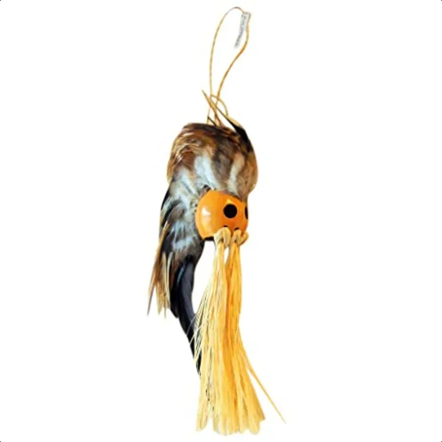 

Hawaiian Warrior Helmet for Car Natural Ikaika Decor from Hawaii Makini Makaki'i Gift