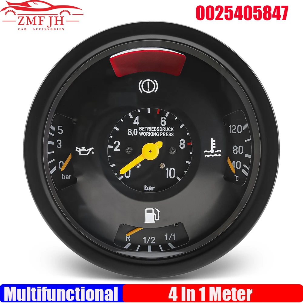 140MM 4IN1 Gauge for Mercedes Benz Heavy-duty Truck 0025405847 MR-2301Auto Instrument Assembly MB Combination Table Custom