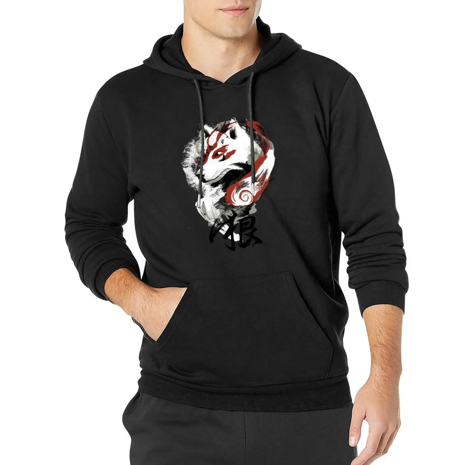 

Wolf Pullover Hoodie korean clothes men's clothes men wear hooded shirt tracksuit men