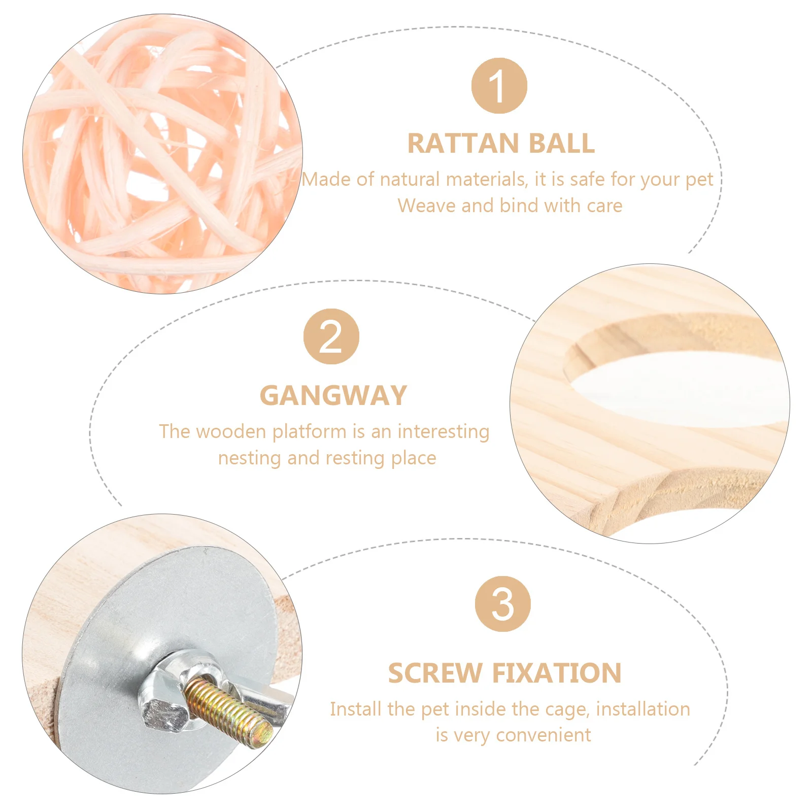 مجموعة واحدة من منصة القفز الخشبية للحيوانات الأليفة الصغيرة، لوح التسلق لسنجاب الهامستر شينشيلا، رف زاوية قفص الموئل، الحيوانات الأليفة #1