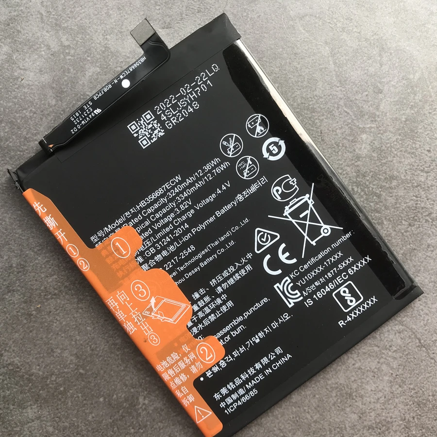 Original HB356687ECW 3340mAh New Phone Battery for Huawei Mate 10 Lite P30 Lite G10 , Nova 2 Plus 2i 3i 4e , Honor 9i 7X,Mate SE