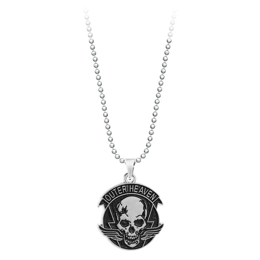 Metal Gear Solid 5 Necklace Big Boss Fox Hound Snake Diamond Dogs Outer Heaven Bead Necklaces Pendants Accessories Figure Gifts