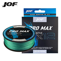 JOF X12 500M Braided Fishing Line 12 Strands MultiColor Multifilament Saltwater PE Line 35 45 55 62 90 100LB