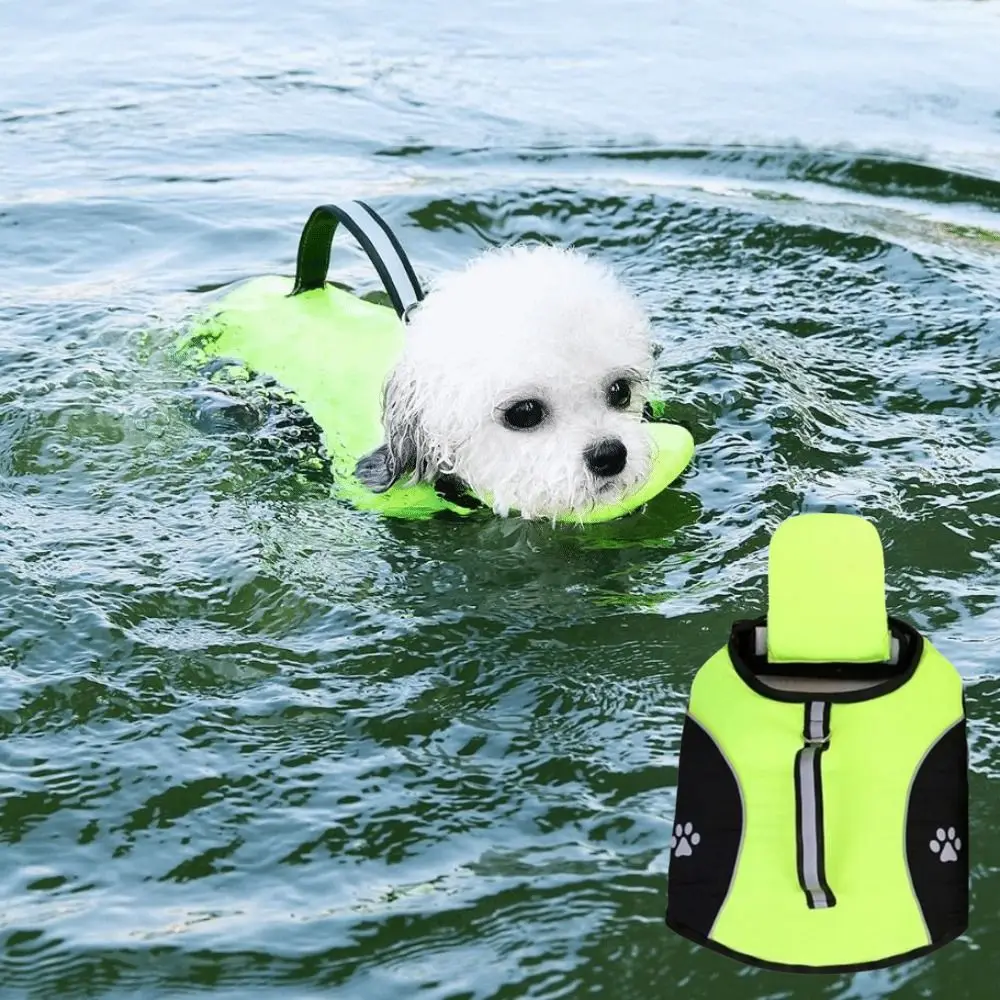 Chaleco de Natación Ajustable para Mascotas, Alta Flotabilidad, Transpirable, Chaleco Salvavidas Reflectante para Perros, Chaleco de Natación para Perros