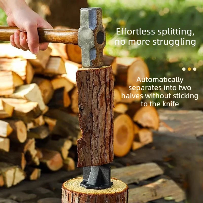 Portable Outdoors Camping Firewood Splitter Wedge Firewood Splitting Tool Log Splitters Wood Separator Manual Garden Tools