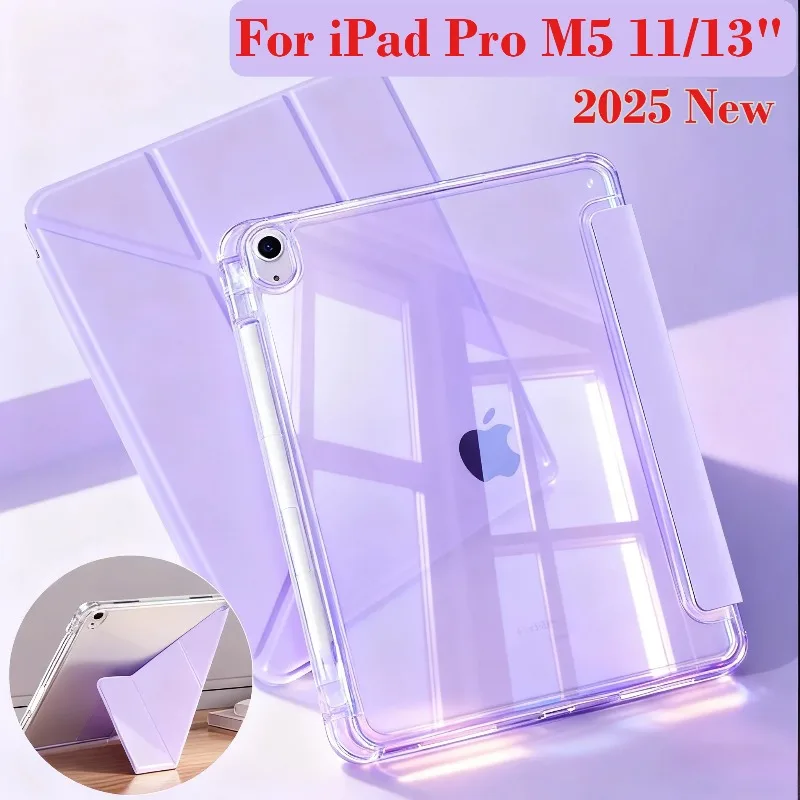 حافظة Y-Fold أكريليك عالية الدقة لجهاز iPad A16 Pro الجديد 6th M5 2025 Mini 7 Air 13 11 M3 M2 M4 12.9 "9 8 7 6 5 4 10 11th Generation Funda
