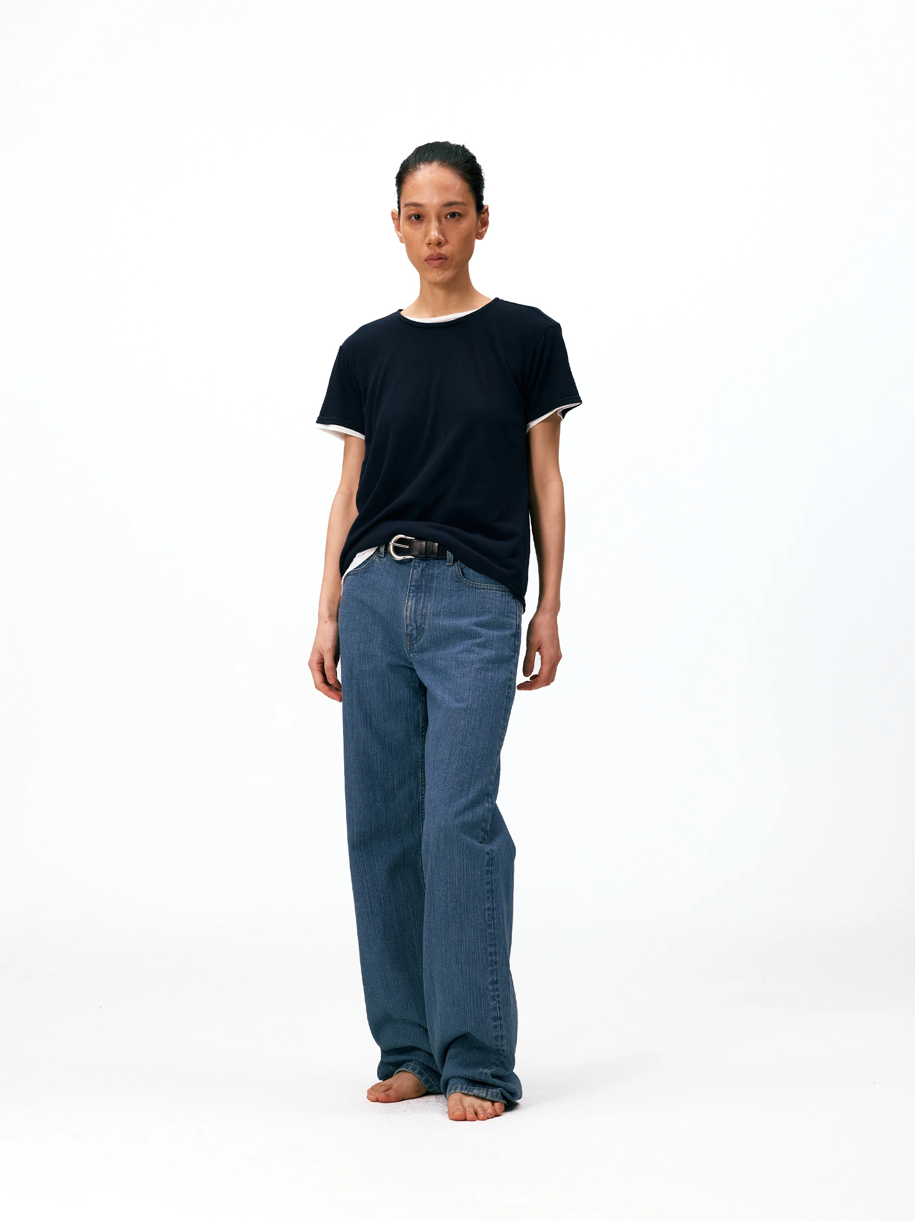 

Alright Then Women's Lightweight Breathable Cotton Jeans mid High Waist Straight Leg Washed Denim Pants Comfortable Skin-Frie...