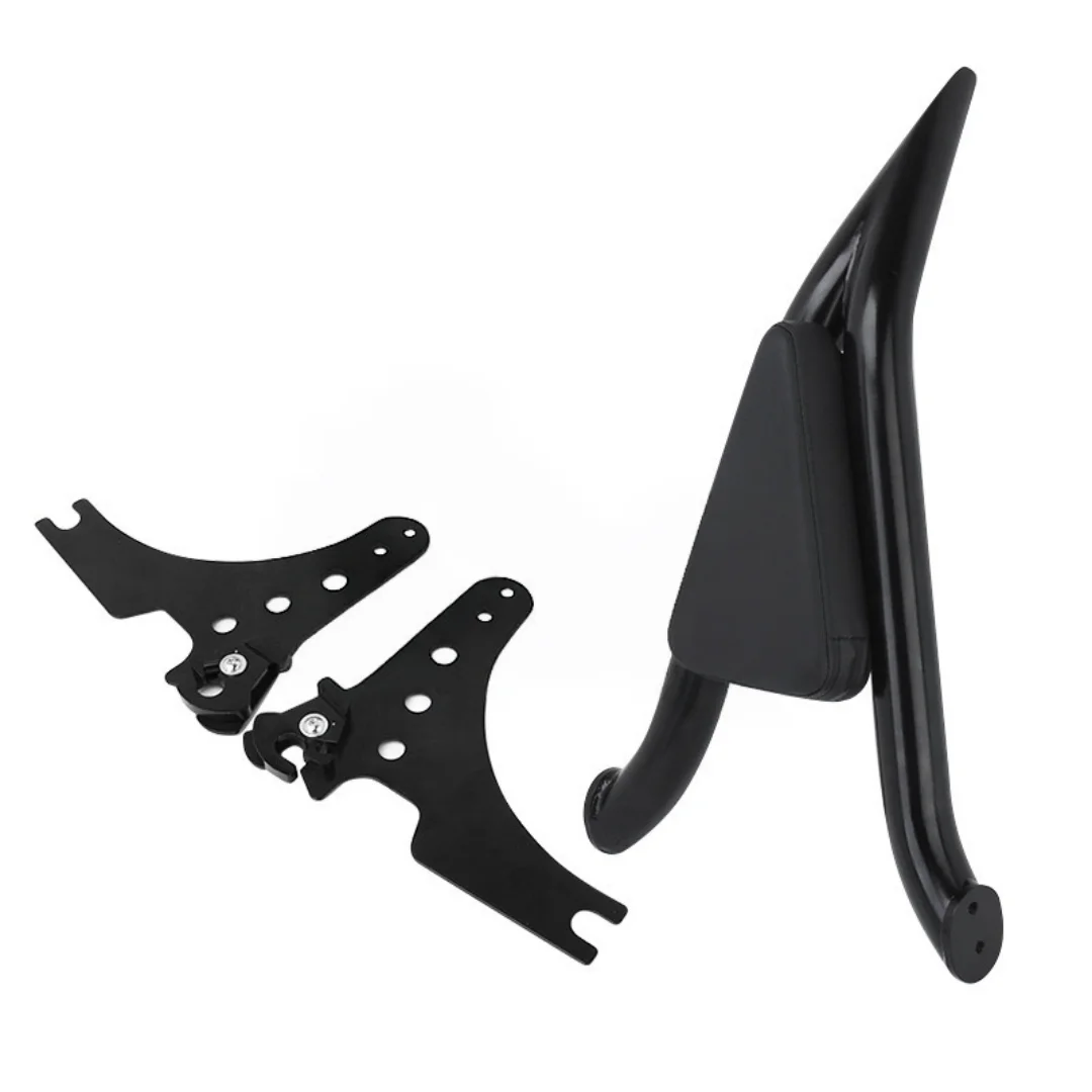 For Harley XL883 2004‑2022 Pointed Split Passenger Sissy Bar Backrest With Backrest Pad Modification Parts