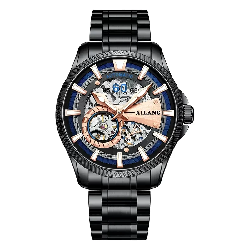 

AILANG Original Design Unique 60 Seconds Watch For Men Waterproof Luminous Skeleton Automatic Mechanical Watches Men's Reloj