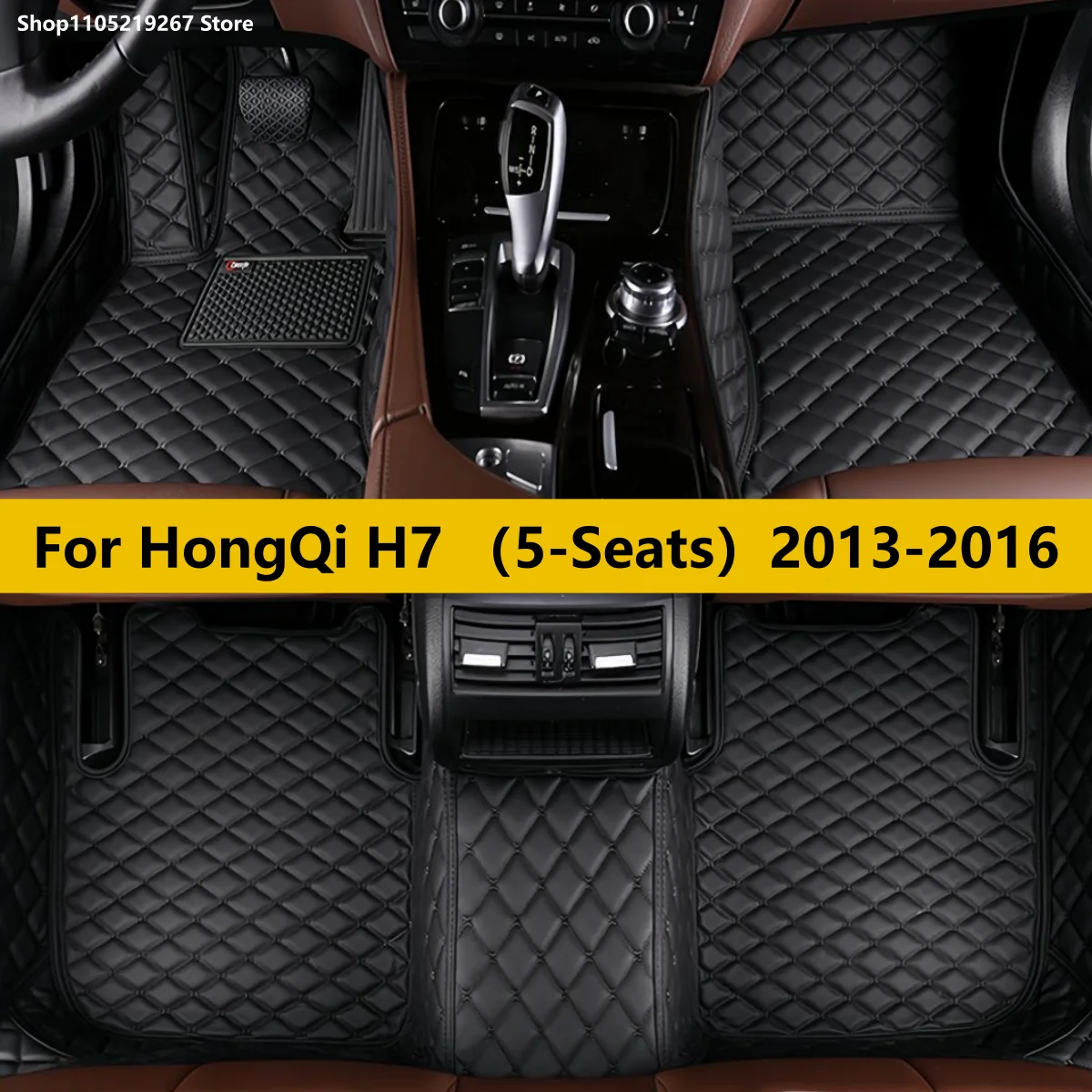 

Car Floor Mats For HongQi H7 （5-Seats）2013 2014 2015 2016 Floor Mat Car Mat Accessories Interior
