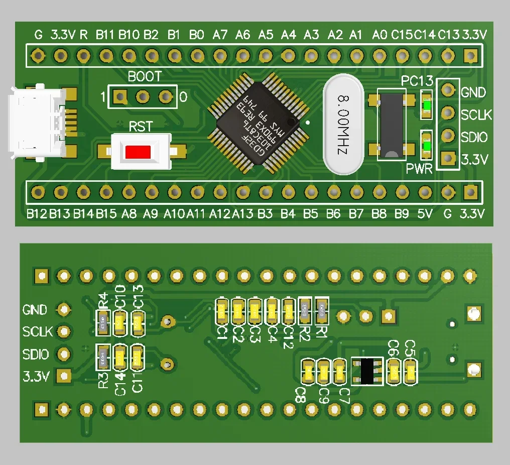 GD32F103C8T6 Core Board Cortex M3 Replaces STM32 with the Smallest System Development Board GD32F103