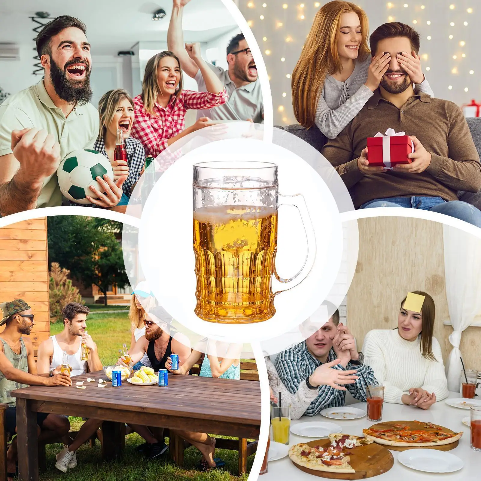 Fake Beer Mug Funny Water Cup, Novelty Prank Toy & Gag Gift for Adults Coworkers, Creative Desk Ornament for Office Home Decor - view 5